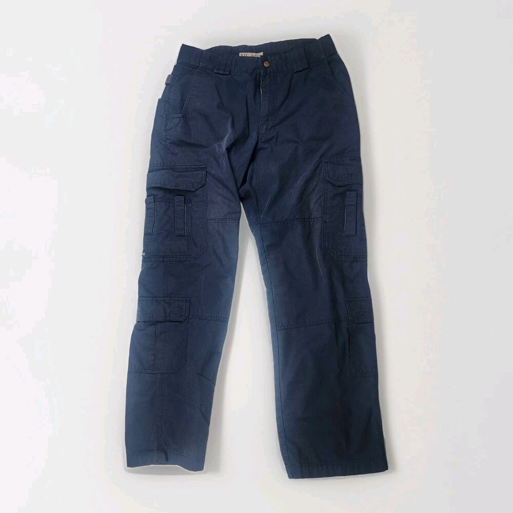 5.11 Tactical Series Mens Navy Blue Ripstop Cargo Pants US 32x30 Work Trousers